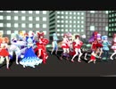 【東方 MMD】22人でBad Apple!!