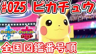 【ポケモン剣盾】全国図鑑番号順にパーティ組んでみた #025ピカチュウ【対戦実況】