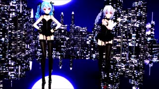 【MMD】TDA Lingerie Haku & Miku 弱音ハク 初音ミク ランジェリー