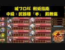 城プロRE 戦術指南 中級：武器種『本』 殿無傷