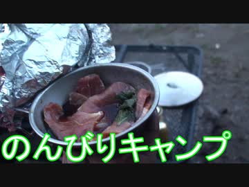 ソロデイキャンプでステーキと漬けマグロ丼