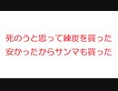 【2ch】死のうと思って練炭を買った。安かったからサンマも買った。