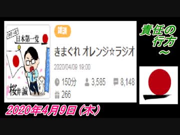 10-A 桜井誠、責任の行方 ～オレンジラジオ2020年4月9日(木）菜々子の独り言