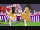 【MMD】鞍掛てとら、リデルさんがお互いのスカートを蹴り上げるジェンガ