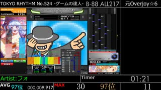 TOKYO-RHYTHM No.524 -ゲームの達人-の秒間密度をはかってみた