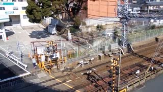 阪急電鉄・阪急六甲駅　特急高速通過・各駅停車・2016年1月31日