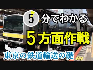 【東京の鉄道輸送の礎】5分でわかる通勤五方面作戦