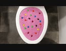 M&M'sとスライムをトイレに流してみた３
