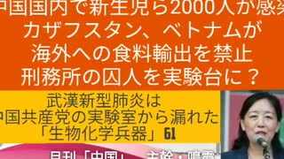 【YouTube不適切認定動画】#061中国国内で新生児ら2000人が感染/カザフスタン、ベトナムが海外への食料輸出を禁止/刑務所の囚人を実験台に？