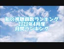 私の視聴回数ランキング 2020年4月度 月間ランキング