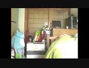 AIによって立体化されたYMNと部屋とストーブ.3D-Photo-Inpainting