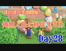 ほのぼのと無人島で生活していく！Day28【あつまれ！どうぶつの森】