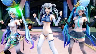 【MMD】GLIDE カノン（kanon 謎のコスチュームVer0.90） & Tda式改変ミク・デフォ服風大人Ver & Tda式改変アペミク大人Ver