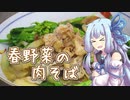 【あつまれ！1分弱料理祭】春野菜の肉そば