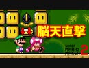 ルイージの脳天にブラパが直撃ｗ【マリオメーカー2】