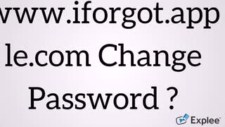 www.iforgot.apple.com Change Password ? Call Now 1-855-276-3666