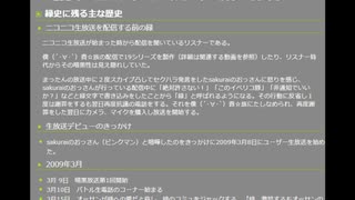 横山緑（暗黒放送）に残る主な歴史　ニコニコ大百科より