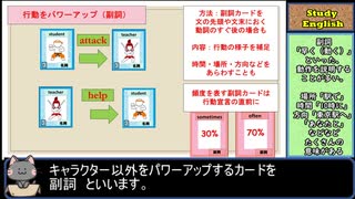 【ゆっくり】カードゲーム風に英語を解説②（形容詞と副詞）