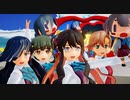 【MMD艦これ】構成自作 カメラ自作 楽園PROJECT　長波 高波 早霜 秋雲 風雲 清霜 夕雲型 Ray-MMD 【MikuMikuDance】