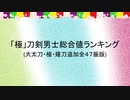 「極」刀剣男士総合値ランキング(大太刀・槍・薙刀追加全47振版)
