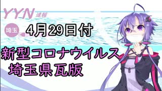 【結月ゆかりニュース】新型コロナウイルス感染情報part7【埼玉県4/29】