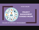 Project management courses online