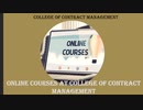 Online courses at college of contract management