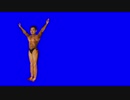 前転をする先輩BB