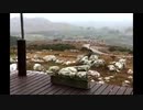 Rain, thunders, piano.