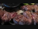 めがね肉のステーキが鉄板の上で焼ける音（仙台，ヌーベルクアトロ）【ASMR】