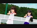 【MMD】テニスウェアのてとらさんで「恋愛デコレート」背景改修版