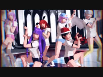 【そばかす式MMD】こあ・ぱちぇ・ドレミー・ゆゆ・うどん・さぐめ【エンヴィキャットウォーク】