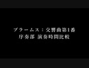 ブラームス：交響曲第1番 序奏部 演奏時間比較