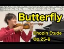 ショパン エチュード Op.25-9「蝶々」をヴァイオリンで演奏してみた