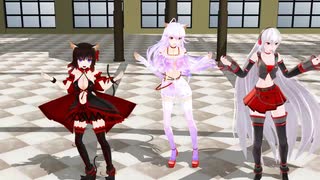 【MMD】爆乳音頭 大葉ねこな 大葉くろね 健音テイ