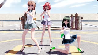 【MMD】らぶ式Saya・Rouge・Lioで『Dream Fighter』1080p