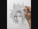 点描画でFF7のクラウドを描いてみました（メイキング）