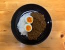 電子レンジでキーマカレーを作ってみました。