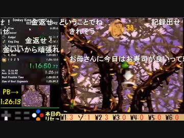 【TS録画】スーパードンキーコング2 102%RTA 1:26:05