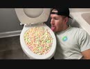 マシュマロをトイレに流してみた９