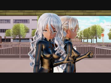 【Ray-mmd】ボディスーツのザラとポーラでChocolate Cream