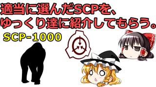 【SCP-1000】ゆっくり霊夢と魔理沙に、適当に決めたSCPを紹介してもらう。【３作目】