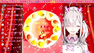 【誕生日】白雪巴さんから愛情いっぱいのバースデイケーキ！【健屋花那にじさんじ】