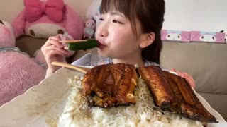 【大食い】特大鰻に齧り付く!!!