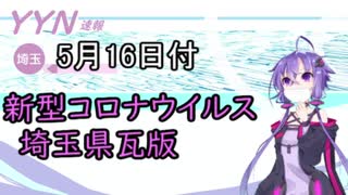 【結月ゆかりニュース】新型コロナウイルス感染情報part24【埼玉県5/16】