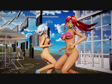 東方MMD】大人ビキニの美鈴咲夜でKiss me 愛してる