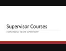 Supervisor Courses