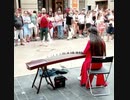 バイカル湖で二胡の演奏