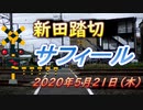 「新田踏切」を通過するサフィール踊り子一号（茅ケ崎市）2020年5月21日（木）