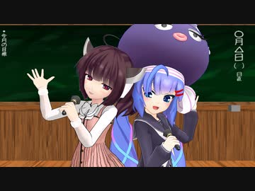 【MMD】ウナきりxメロディ